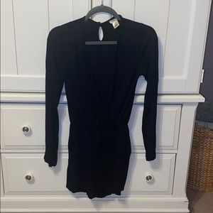 Black long sleeve romper